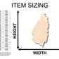 Unfinished Wood Saint Lucia Shape - Craft - up to 46" DIY