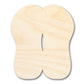 Unfinished Wood Flip Flop Sandals | Summer | Beach | Craft Cutout | up to 46" DIY