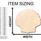 Unfinished Wood Sea Shell Clam Silhouette - Craft- up to 46" DIY
