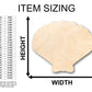 Unfinished Wood Sea Shell Clam Shape - Craft - up to 46" DIY