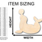 Unfinished Wood Seal Shape - Craft - up to 46" DIY