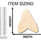 Unfinished Wood Shark Tooth Shape - Craft - up to 46" DIY