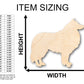 Unfinished Wood Shetland Sheepdog Shelti Dog Shape - Craft - up to 46" DIY