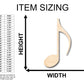 Unfinished Wood Sixteenth Note Music Art Shape - Craft - up to 46" DIY