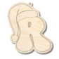 Unfinished Wood Layered Letter Santa Hat Tags | A-Z | 4 Piece | 6" Tall | 1/8" Wood | Wood Craft DIY