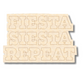 Unfinished Wood Etched Fiesta Siesta Repeat Shape | Paint By Line Crafts | up to 30" DIY