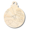Unfinished Wood Etched Ho Ho Ho Ornamnet Shape | Paint By Line Crafts | up to 30" DIY