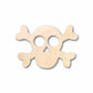 Unfinished Wood Skull Silhouette - Craft- up to 46" DIY