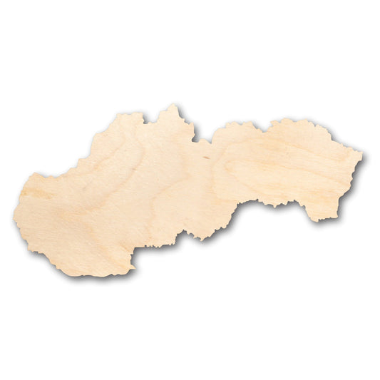 Unfinished Wood Slovakia Country Shape - Craft - up to 46" DIY
