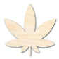 Unfinished Wood Simple Marijuana Leaf Shape - Craft - up to 46" DIY