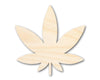 Unfinished Wood Simple Marijuana Leaf Shape - Craft - up to 46" DIY