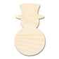 Unfinished Wood Tophat Snowman Shape - Craft - up to 46" DIY
