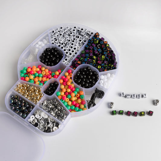 Bright Halloween Skull Bead Box