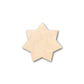 Unfinished Wood Star 7 Point Flower Shape - Craft - up to 46" DIY