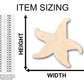 Unfinished Wood Starfish Sea Star Shape - Craft - up to 46" DIY
