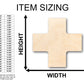 Unfinished Wood Swiss Cross Shape - Craft - up to 46" DIY