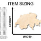 Unfinished Wood Switzerland Country Shape - Craft - up to 46" DIY