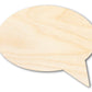 Unfinished Wood Speech Bubble Shape | Craft Cutout | up to 46" DIY