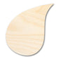 Unfinished Wood Rain Drop Silhouette - Weather Craft - up to 46" DIY