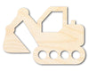 Unfinished Wood Toy Excavator Shape | Construction Vehicle Craft Cutout | up to 46" DIY