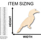 Unfinished Wood Tropical Bird Shape - Craft - up to 46" DIY