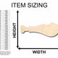Unfinished Wood Turkey Leg with Bite Silhouette - Craft- up to 46" DIY