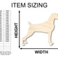 Unfinished Wood Weimaraner Dog Shape - Pet Craft - up to 46"