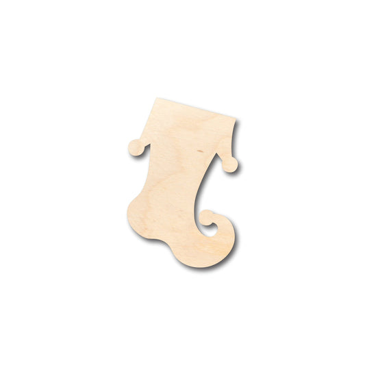 Unfinished Wood Whimsical Christmas Stocking Shape - Craft - up to 46" DIY