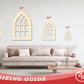 Unfinished Wood Gothic Window Shape | Craft Cutout | up to 46" DIY