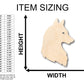 Unfinished Wood Wolf Head Side Silhouette Shape - Craft - up to 46" DIY
