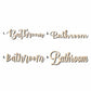 Bathroom Sign Unfinished Wood Cutout Home Decor DIY