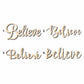 Believe Sign Unfinished Wood Cutout Home Decor DIY