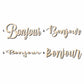 Bonjour Sign Unfinished Wood Cutout Home Decor DIY