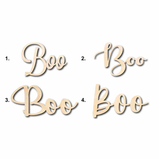 Boo Sign Unfinished Wood Cutout Home Decor DIY