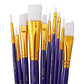 Studio Mixed Media White Nylon Brush Set - 10 pc