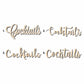 Cocktails Sign Unfinished Wood Cutout Home Decor DIY
