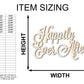 Unfinished Wood Happily Ever After Shape - DIY Wedding Craft - up to 46"