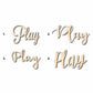 Play Sign Unfinished Wood Cutout Home Decor DIY