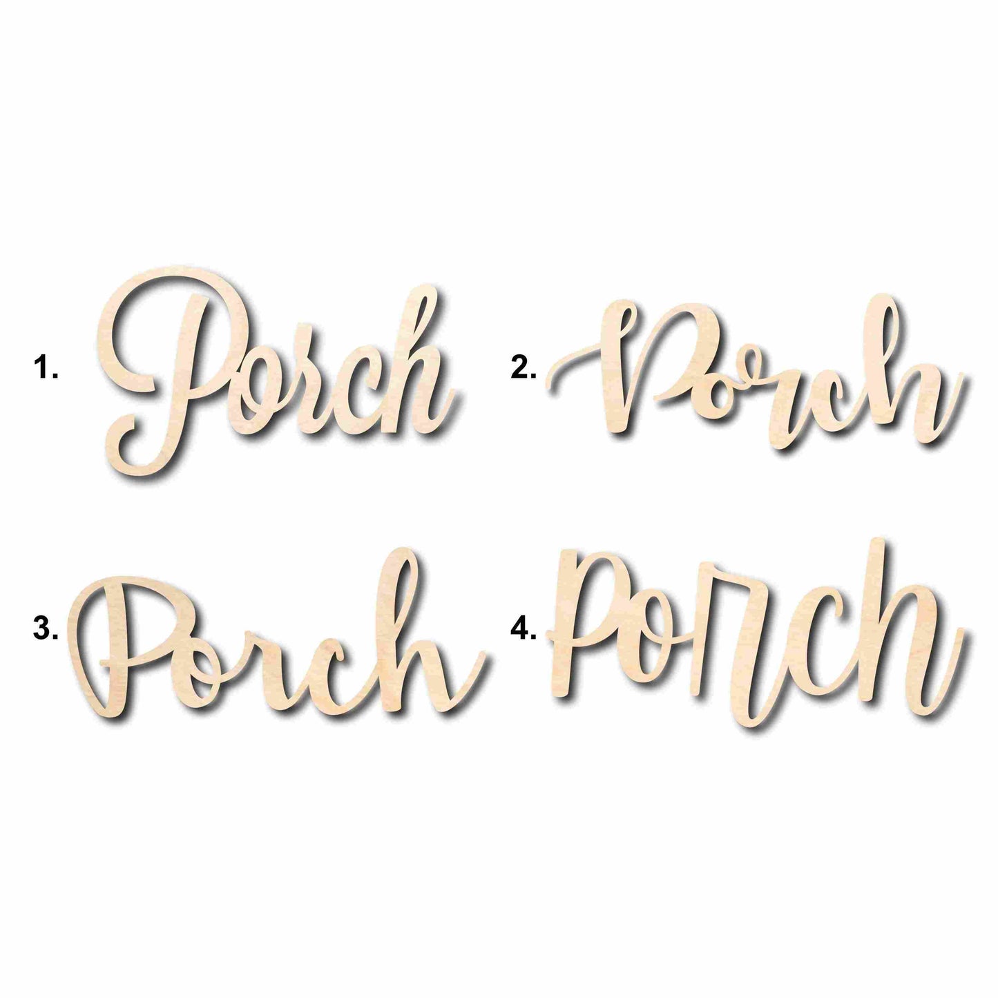 Porch Sign Unfinished Wood Cutout Home Decor DIY
