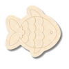 Unfinished Wood Etched Lined Fish Shape | Paint By Line Crafts | up to 30" DIY