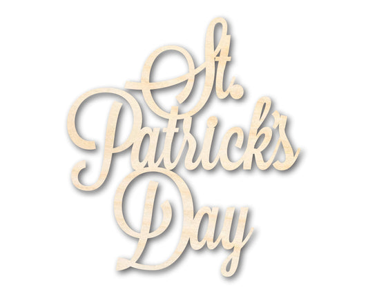 Unfinished Wood St Patricks Day Shape - Word Craft - up to 46"