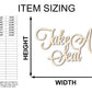 Unfinished Wood Take A Seat Shape - Word Wedding Craft - up to 46"