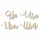 USA Sign Unfinished Wood Cutout Home Decor DIY