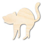 Unfinished Wood Arching Cat Shape - Craft - up to 46"