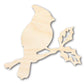 Unfinished Wood Bird on Branch Shape - Craft - up to 46"
