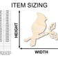 Unfinished Wood Bird on Branch Shape - Craft - up to 46"