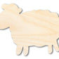 Unfinished Wood Cute Sheep Shape - Craft - up to 46"