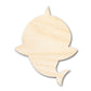 Unfinished Wood Cute Shark Shape - Craft - up to 46"