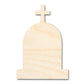 Unfinished Wood Cross Tombstone Shape - Craft - up to 46"