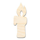 Unfinished Wood Candle Shape - Craft - up to 46"